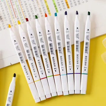 18 цветных маркеров для рисования манги, фломастер для рисования карандашом, масляная двойная кисть, художественные принадлежности, школьные принадлежности