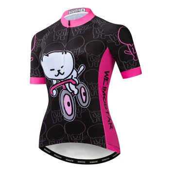 2021 Женская Велосипедная Майка Забавная Mtb Велосипедная Одежда Короткая Велосипедная Одежда Ropa Maillot Ciclismo Велосипедная Одежда Черный Розовый