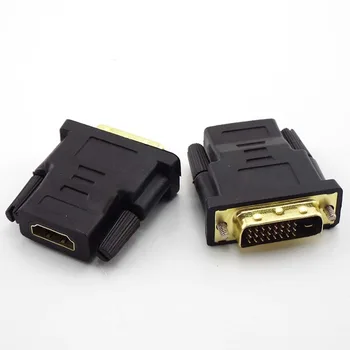 24 + 1 Конвертер DVI Male-HDMI-совместимый Женский Конвертер DVI Adapter Поддержка 1080P Для HDTV Проектора Позолоченный Адаптер L19 D5