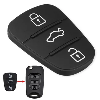 3 Кнопки Дистанционного Ключа Автомобиля Shell Fob Резиновая Накладка для Hyundai Solaris Accent Tucson l10 l20 l30 IX35 для Kia K2 K5 Rio Ceed