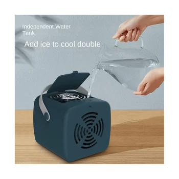 350 МЛ + 300 мл Настольный охладитель воздуха Бытовой Кондиционер для общежития USB Охлаждающий Увлажнитель воздуха-распылитель Air Cooler-A