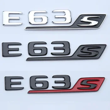 3D ABS Хром Черный Логотип E63S Значок Багажника Автомобиля Эмблема Буквы Наклейка Для Mercedes Benz E63 S E63S AMG W213 W212 Аксессуары