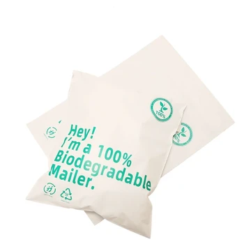 50 шт./лот, белая курьерская сумка для биоразложения, экспресс-конверт, сумки для хранения, Почтовая сумка, почтовые пакеты, Самоуплотняющийся Пластиковый упаковочный пакет