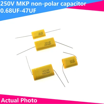 5PCS 250V DC Audiophiler Axial MKP Аудио Класс Конденсатора 0.68 мкФ ~ 47 мкФ Для HIFI DIY Частотно-Емкостный Гитарный Усилитель