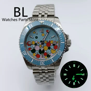 BLIGER NH35A PT5000 MIYOTA, Черные, синие, Зеленые, Мужские часы с автоматической вставкой, 40-миллиметровый Небесно-голубой Керамический безель, Светящийся циферблат, Сапфировое стекло