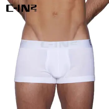 C-IN2 Мужские трусики Из чистого Хлопка, спортивные Сексуальные U-образные рельефные боксерские штаны-боксеры с большой молодежной низкой талией cin2