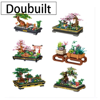Doubuilt Mini Bonsai Building Block Серии Cherry Blossom Trees 1400 + шт 3D Модель Кирпича Игрушка Для Взрослых Детская Игрушка В Подарок