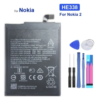 HE338, 4000 мАч, аккумулятор для Nokia 2, Nokia2, HE 338, Bateria