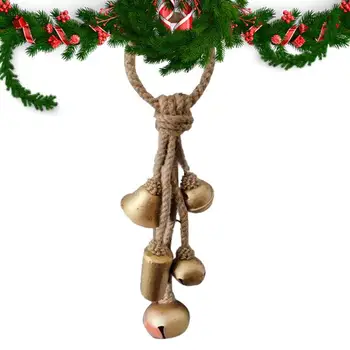 Harmony Jingle Bells Винтажные Гигантские колокольчики Harmony ручной работы на джутовой веревке Гигантские колокольчики Harmony ручной работы на джутовой веревке на Рождество