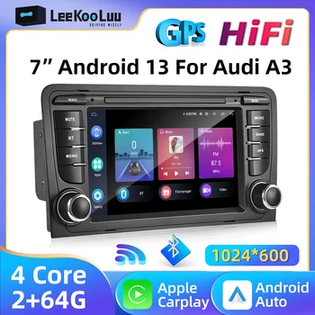 LeeKooLuu 2 Din Автомобильный Радиоприемник GPS Стерео Wifi Bluetooth Беспроводной Carplay Android Auto Для Audi A3 S3 RS3 8P Мультимедийный Видеоплеер