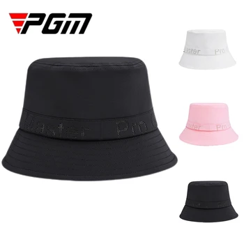 PGM Lady Fashion Golf Bucket Hats Дышащая кепка рыбака для гольфа, Солнцезащитный козырек с буквенным принтом, Солнцезащитные кепки для девочек, уличные УФ-защитные кепки