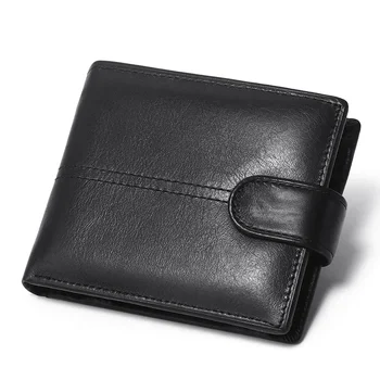 Rfid-блокирующий мужской кошелек из натуральной кожи с карманом для монет, долларовый кошелек, мужской кошелек из натуральной кожи