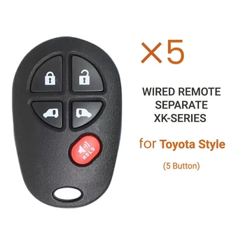 Xhorse XKTO08EN Универсальный Проводной Дистанционный Брелок с 5 кнопками для Toyota Style для VVDI Key Tool 5 шт./лот