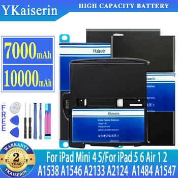 YKaiserin Аккумулятор для iPad 5 Air iPad 6 2 A1474 A1475 для iPad Mini 4 5 Mini4 Mini5 A1538 A1546 A2133 A2124 A1547 A1566 A1567