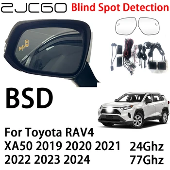 ZJCGO Автомобильная BSD Радарная Система Предупреждения Об Обнаружении Слепых зон Предупреждение о Безопасности Вождения для Toyota RAV4 XA50 2019 2020 2021 2022 2023 2024
