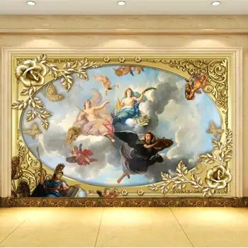 wellyu papel de parede Обои на заказ 3d фотообои королевский классический европейский двор картина маслом 3D ТВ фон обои