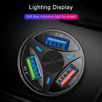 Автомобильное Зарядное Устройство Auto Quick 3 USB Splitter 12V QC 3,0 Зарядное Устройство для Прикуривателя Hyundai I20 I30 IX35 I35 Accent Kia Picanto Sport