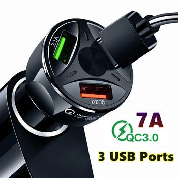 Автомобильное зарядное устройство USB Quick Charge QC3.0 Порты для Hyundai Creta I10 I20 Tucson Elantra Santa Fe 2016 2017 2018