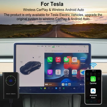 Автомобильный Ai Box Проводной К Беспроводному Адаптеру Carplay для Модели 3 Y X S Tesla Apple Carplay Box Поддерживает Беспроводной Android Auto Carlife Hot