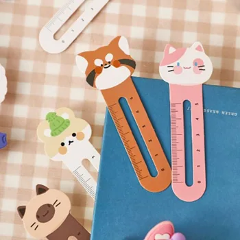 Бумажные закладки Серия Cute Ruler, практичные мини-мультяшные милые закладки 