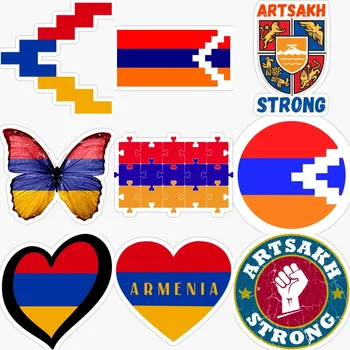 Виниловые наклейки с флагом Армении, национальным гербом, ноутбуком, велосипедом, автомобилем, грузовиком, настенной комнатой, столом, шлемом, гоночной наклейкой для бездорожья, аксессуарами