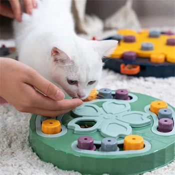 Высококачественная Трехцветная игрушка-головоломка для дрессировки собак, Прочная Автоматическая кормушка для домашних животных, Обучающая забавная автоматическая кормушка