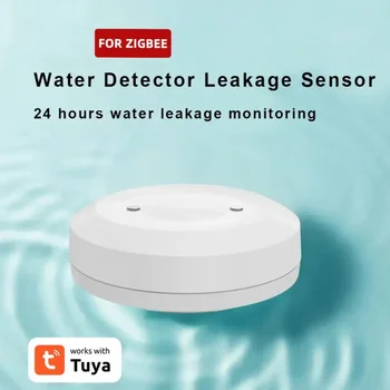 Датчик воды Tuya Zigbee Smart Life APP Мониторинг Утечки Воды Датчик Погружения В Воду Работает С Клапаном Zigbee Automation Tap