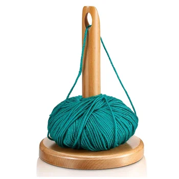 Деревянный держатель для пряжи для вязания крючком с отверстиями Аксессуар для вязания и вышивки Подарочный инструмент для организации пряжи для бабушки