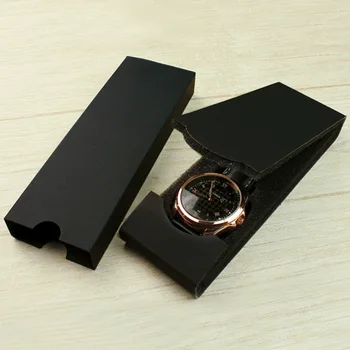 Дешевая черная картонная коробка для часов, новая коробка для хранения часов, подарочные футляры для мужчин и женщин, чехол для упаковки часов для качественного торгового использования