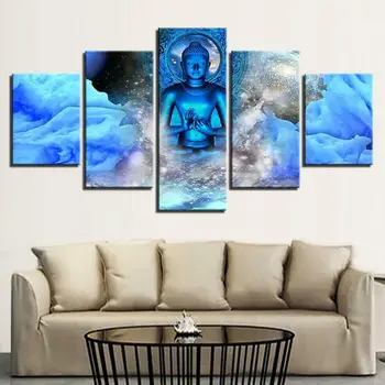 Домашний Декор стен Холст Туманность Голубой мечты Картина для медитации Будды Арт HD Печать Картина на холсте для гостиной без рамы
