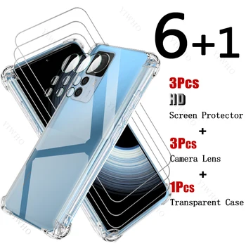 Защитные пленки из закаленного стекла для Xiaomi Redmi K50, ультрамягкий силиконовый противоударный чехол, объектив камеры безопасности для Redmi K 50 HD