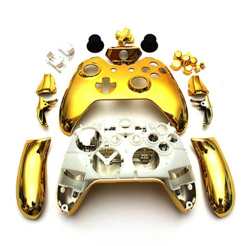Золотой корпус, лицевая панель для Xbox One, чехол для контроллера с полным комплектом, замена аксессуаров для геймпада, джойстика, крышки