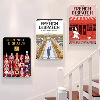Классические фильмы, французский плакат с отправкой, Самоклеящийся художественный плакат, ретро наклейка из крафт-бумаги, Сделай САМ, комната Кафе, Винтажный декоративный