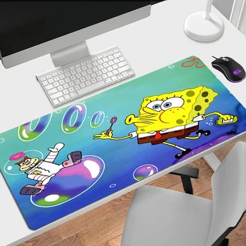 Коврик для компьютерной мыши Gamer Spongebobes Офисные Аксессуары для рабочего стола Коврик для мыши Игровые Коврики Клавиатура Mause Ковер Speed Rug Мыши