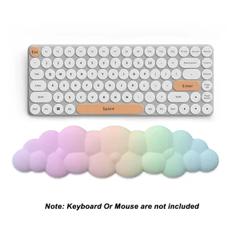 Коврик для мыши в форме облака, защита запястья из пены с эффектом памяти, Симпатичная клавиатура, набор подставок для запястья, Геймерский компьютерный коврик для мыши