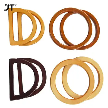 Круглое D-образное деревянное кольцо для ручки сумки из массива Дерева Замена ручек для сумок Кошелек 