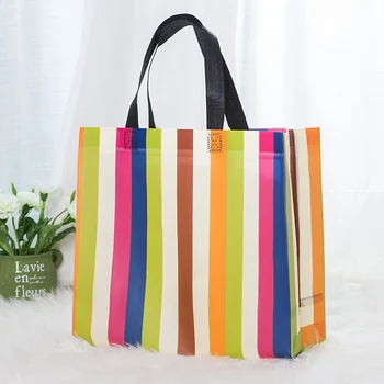 Многоразовые полосатые сумки для покупок из нетканого материала, Большая складная сумка для хранения продуктовой одежды, дорожная экологичная сумка для покупок