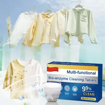 Многофункциональные биоэнзимные чистящие таблетки для стиральной машины, шипучие таблетки для чистки белья, ткани, средство для чистки одежды