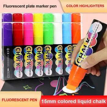 Многоцветные Жидкие Меловые маркеры Стираемый флуоресцентный маркер для рисования Художественные Маркеры Канцелярские принадлежности для классной доски