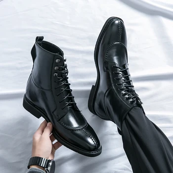 Мужская обувь, удобная мужская повседневная обувь, высококачественная деловая кожаная обувь, Новая модная официальная обувь, нескользящая офисная обувь