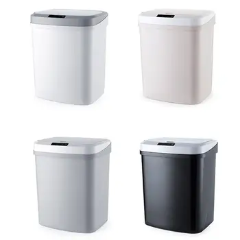 Мусорное ведро для ванной комнаты С автоматической упаковкой мусора В мешки Электрическое Бесконтактное Квадратное Автоматическое мусорное ведро для дома