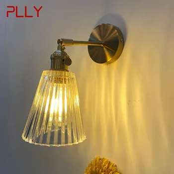 Настенный светильник PLLY Nordic из латуни, прикроватная лампа для гостиной, спальни, современный гостиничный коридор, настенный светильник для прихожей