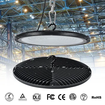 Новейшая Высококачественная Лампа мощностью 100/150/200 Вт High Bay Ультратонкий DOB Встроенный Источник Питания LED UFO Factory Garage Промышленное Освещение