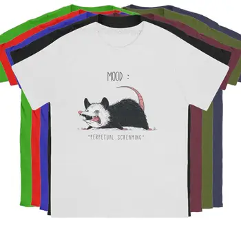 Новейшая футболка с изображением мыши-опоссума, мужские майки для настроения, базовые футболки, рождественские подарки в стиле хип-хоп, уличная одежда
