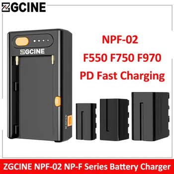 Переходная пластина Зарядного устройства серии ZGCINE NPF-02 NP-F Быстрое Зарядное устройство PD для аккумуляторов NP-F970/960/NP-F750/NP-F550