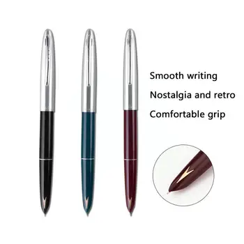 Перьевая ручка HERO 565 с пером 0,5 мм, канцелярские принадлежности, чернильная ручка, роликовые чернила для письма, школьная перьевая ручка Steel Stainle B5E5