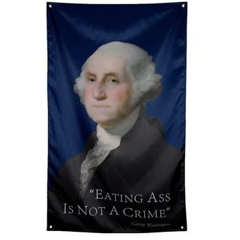 Подвесное украшение из полиэстера с цифровой печатью, флаг с цитатами Джорджа Вашингтона, 1-й президент Соединенных Штатов Америки, 100D