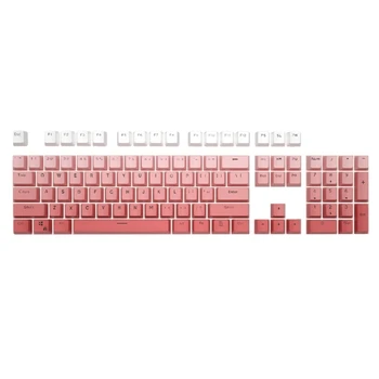 Полупрозрачные колпачки с подсветкой из PBT для 104 клавиш механическая клавиатура Набор клавишных колпачков Double-Shot Pink для MX-переключателей