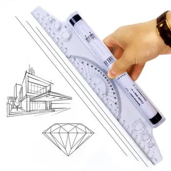 Прозрачная Параллельная Роликовая Линейка Высококачественный Пластик 15/30 см Измерительный Инструмент для рисования Математическая Линейка для рисования Архитектурная