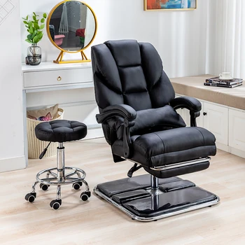 Роскошное Салонное кресло для парикмахерской, Кожаное Винтажное Портативное Салонное кресло с откидной спинкой, Парикмахерское оборудование, Коммерческая мебель Cadeira